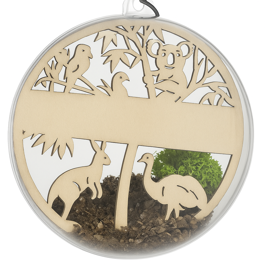 Boule Décorative Personnalisable – Motif en Bois de Balsa Cilou créations