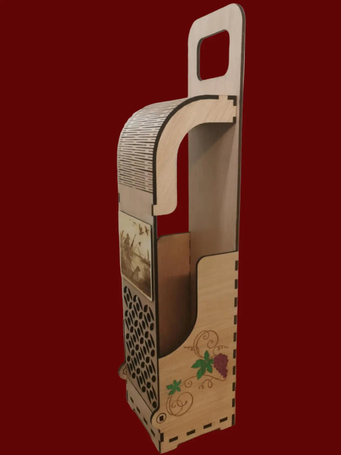 Coffret bois pour bouteille Cilou créations