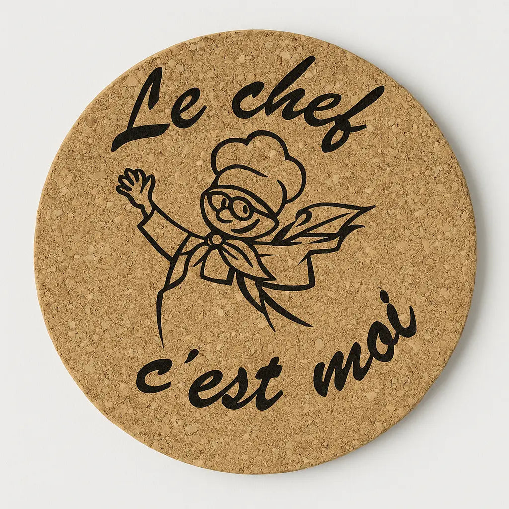 Dessous de plat en liège personnalisé Cilou créations