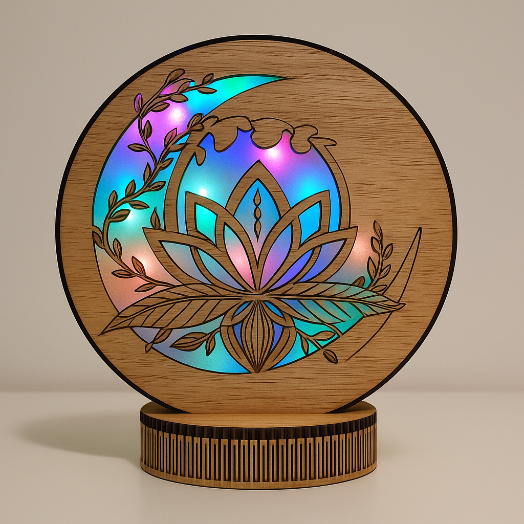 Lampe LED en Bois Cilou créations