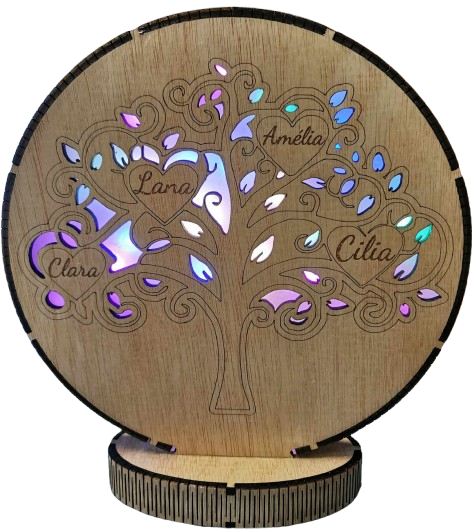 Lampe LED en Bois Cilou créations