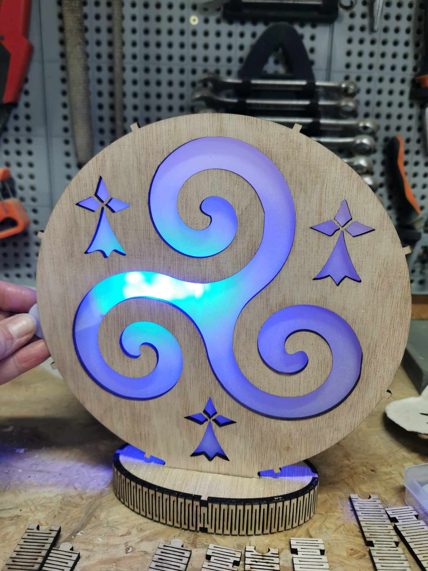 Lampe LED en Bois Cilou créations
