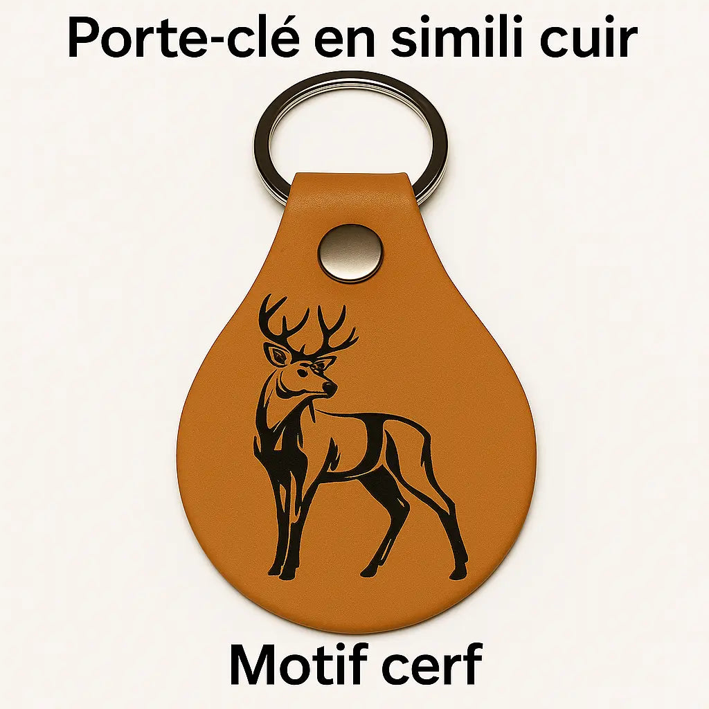 Porte clés simili cuir Ma boutique