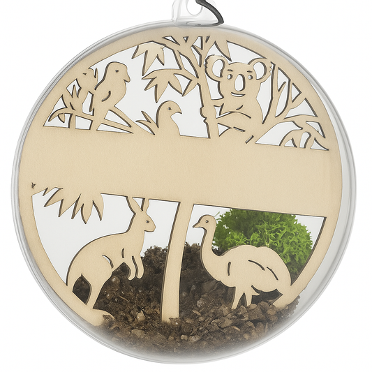 Boule Décorative Personnalisable – Motif en Bois de Balsa Cilou créations