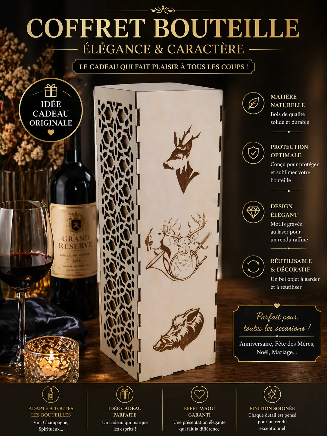 Coffret bouteille personnalisé