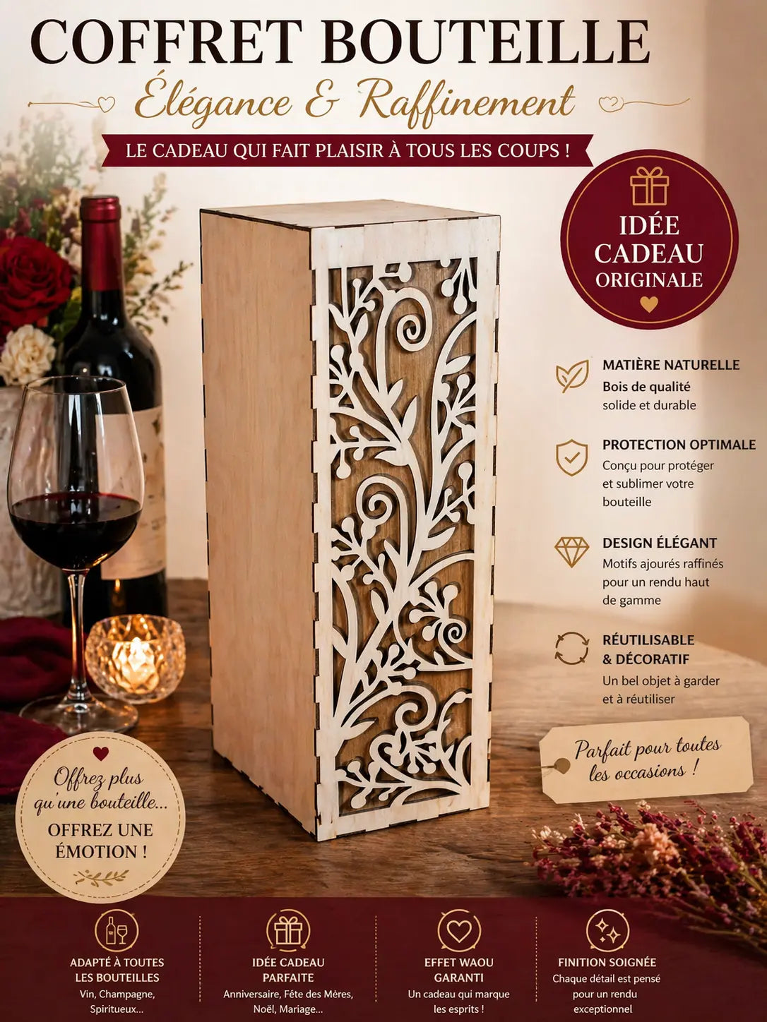 Coffret bouteille personnalisé