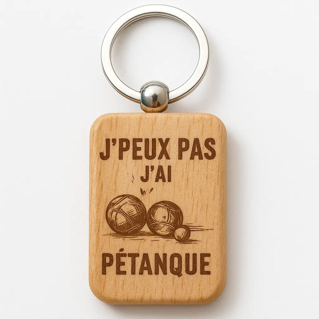 Porte-clé en bois gravé Cilou créations