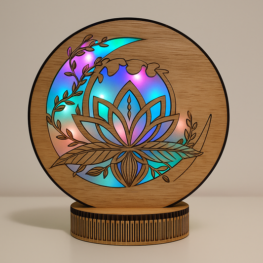 Lampe LED en Bois Cilou créations