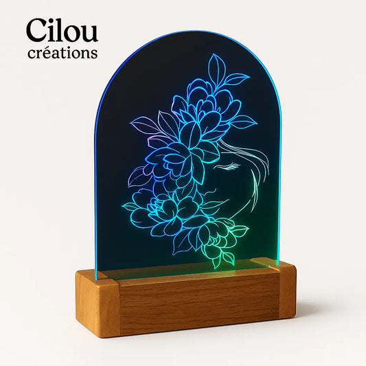 Miroir gravé LED Cilou créations