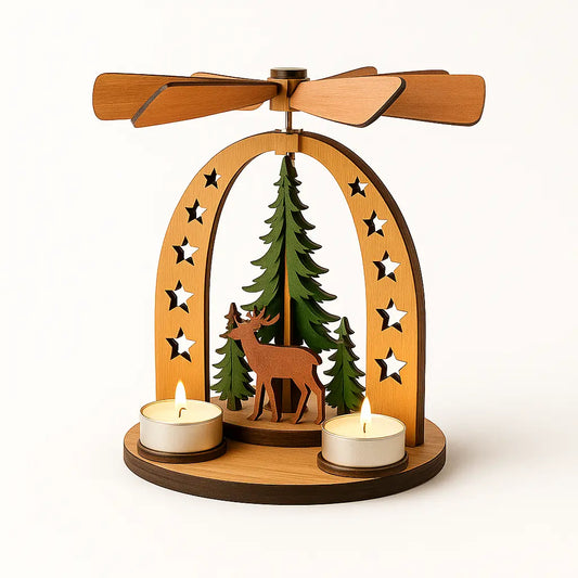Moulin à vent de Noël en bois Cilou créations