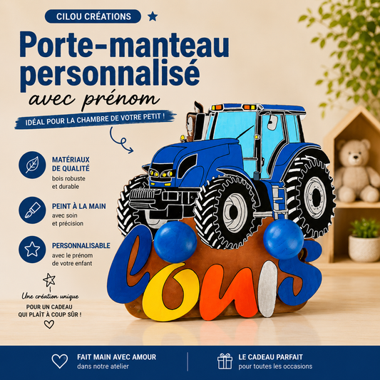 Porte manteau 2 patères personnalisé